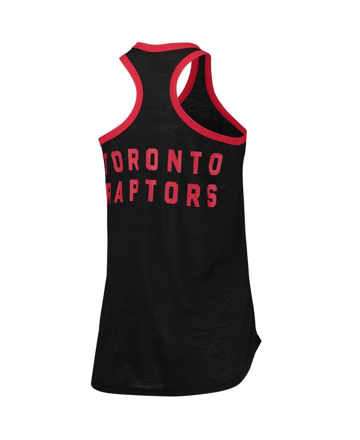 Shop G-iii Sports By Carl Banks Women's  Black Toronto Raptors Showdown Scoop-neck Racerback Tank Top