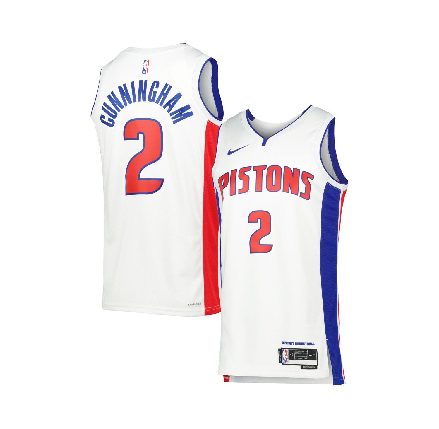 Men's and Women's Cade Cunningham White Detroit Pistons Swingman Jersey - Icon Edition