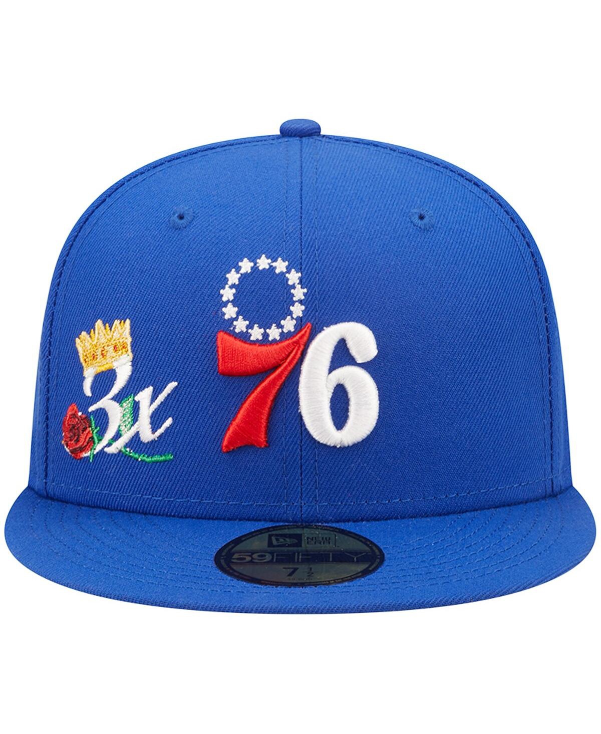 Men's New EraPhiladelphia 76ers 3x Nba Finals Champions Crown 59FIFTY Fitted Hat - Royal