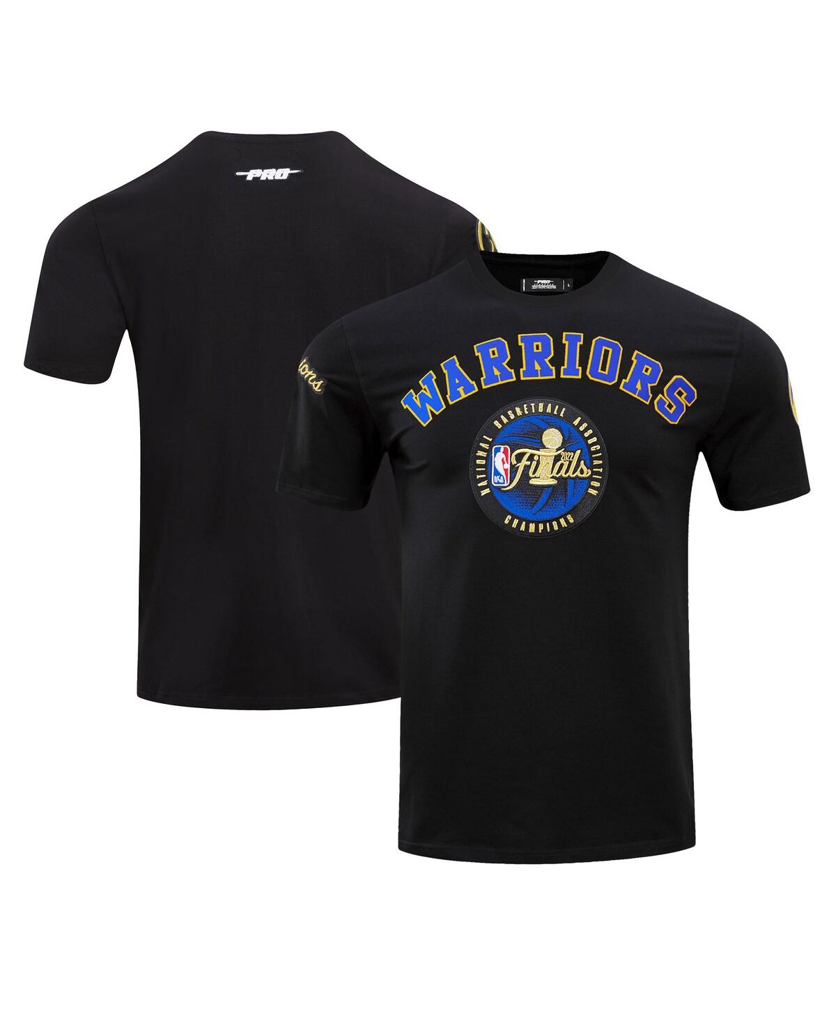 Men's Pro Standard Black Golden State Warriors 2022 Nba Finals Champions Double Knit Patch T-shirt - Black