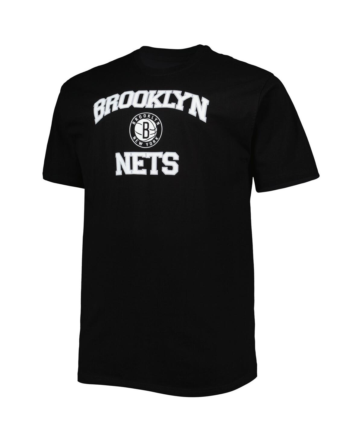 Shop Profile Men's Black Brooklyn Nets Big And Tall Heart And Soul T-shirt