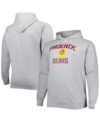 Men's Heathered Gray Phoenix Suns Big and Tall Heart and Soul Pullover Hoodie