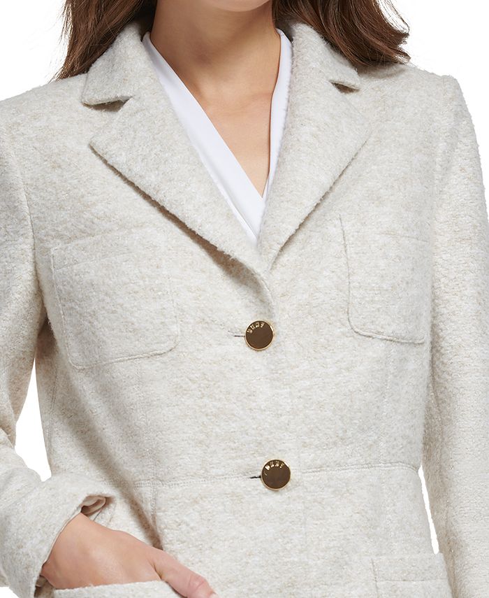 DKNY Petite FourPocket NotchCollar Topper Jacket Macy's