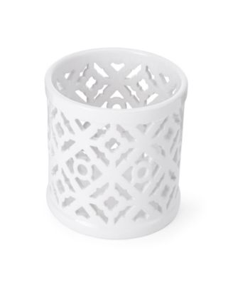 5" Pierced Quadrefoil Ceramic Lantern