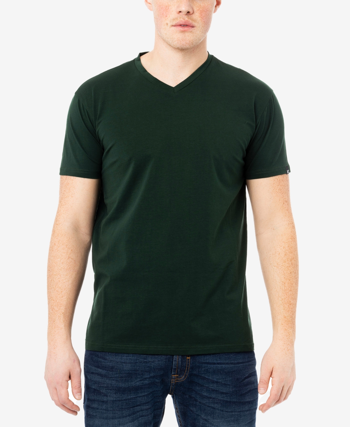 X-Ray Men's Basic V-Neck Short Sleeve T-shirt - Hunter