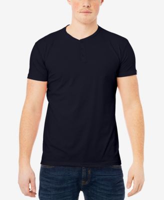 X RAY Big & Tall Basic Henley Neck Short Sleeve T-Shirt