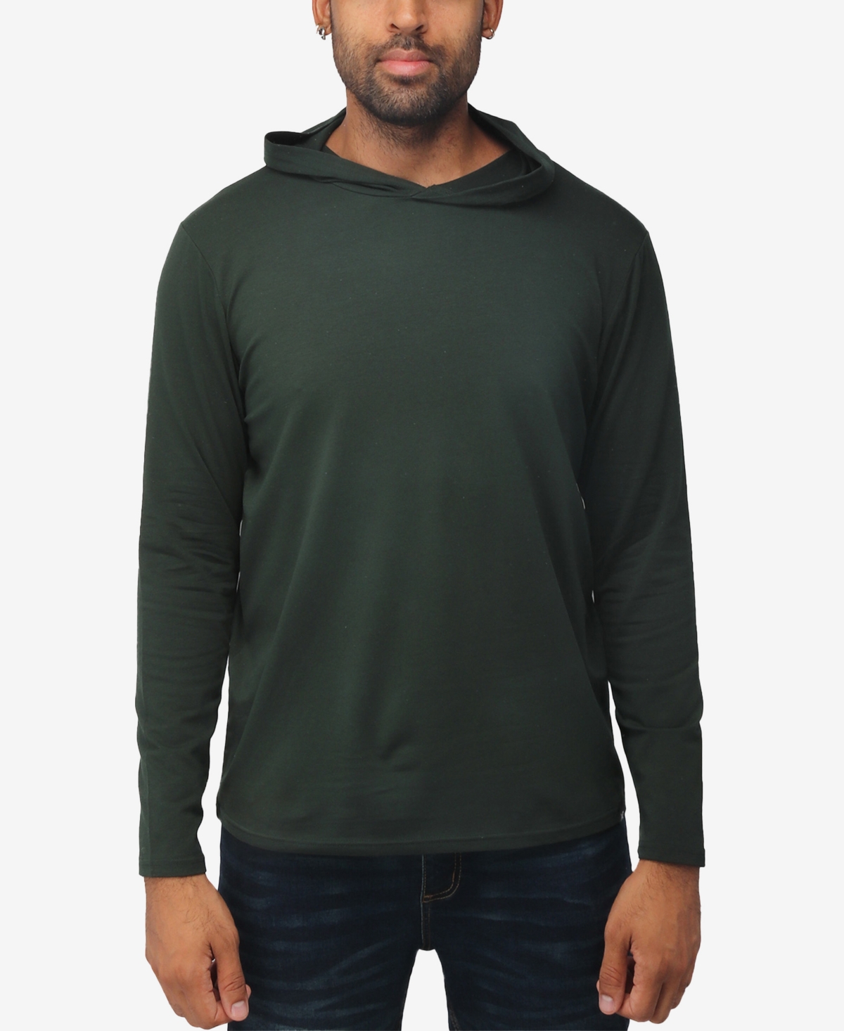 Men's Soft Stretch Long Sleeve Hoodie - Teal