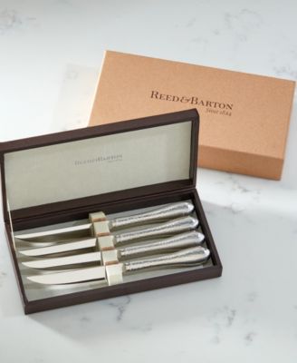 Hammered Antique Like 4 Pieces Steak Knife Set