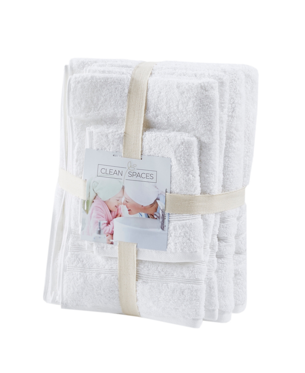 Clean Spaces Nurture Microbial Resistant 6-pc. Bath Towel Set, 30" X 54" In White