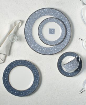 Infinity Blue 4 Piece Saucer Set, Service for 4