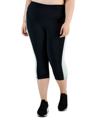 ID Ideology - Plus Size Colorblocked Cropped Leggings