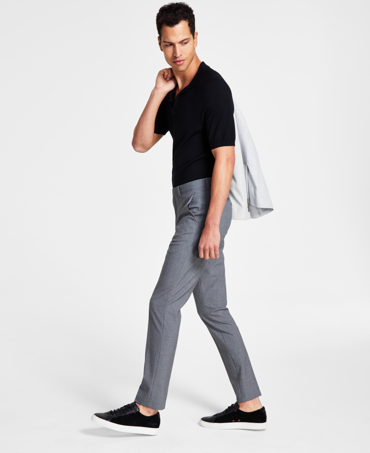 Men's Infinite Stretch Skinny-Fit Dress Pants - Black