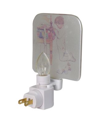 Norman Rockwell "a Christmas Prayer" Glass Night Light, 6"
