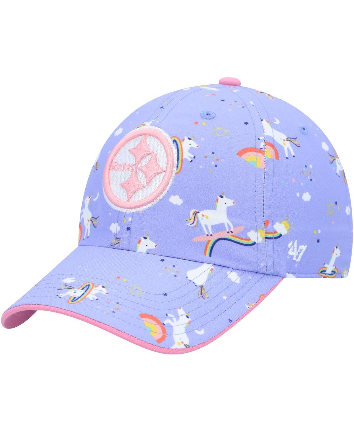 Shop 47 Brand Girls Preschool '47 Purple Pittsburgh Steelers Unicorn Clean Up Adjustable Hat