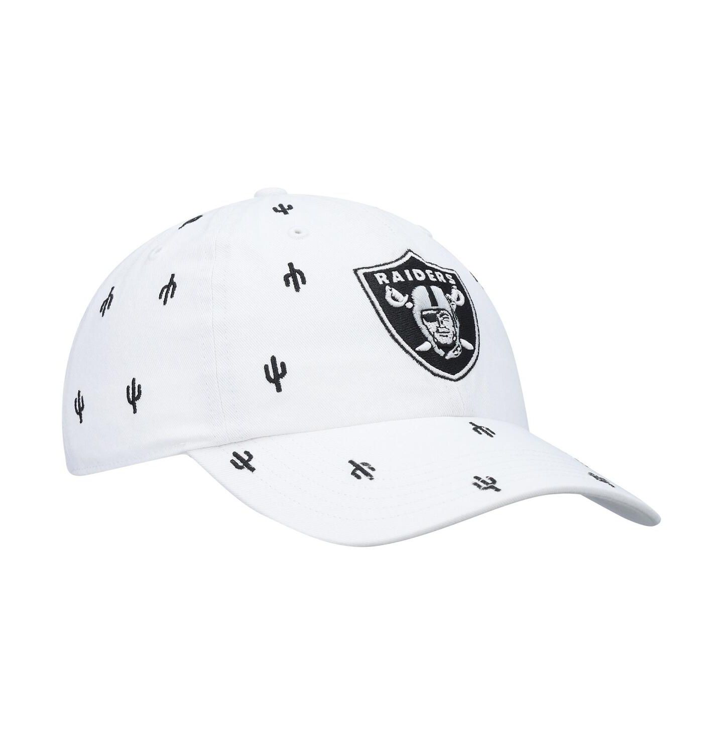 Женская кепка '47 Brand White Las Vegas Raiders Confetti Clean Up Adjustable Hat — фото 4