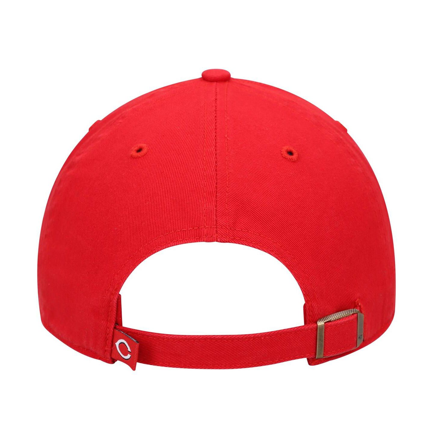 Мужская кепка '47 Brand Red Cincinnati Reds Home Clean Up Adjustable Hat — фото 5
