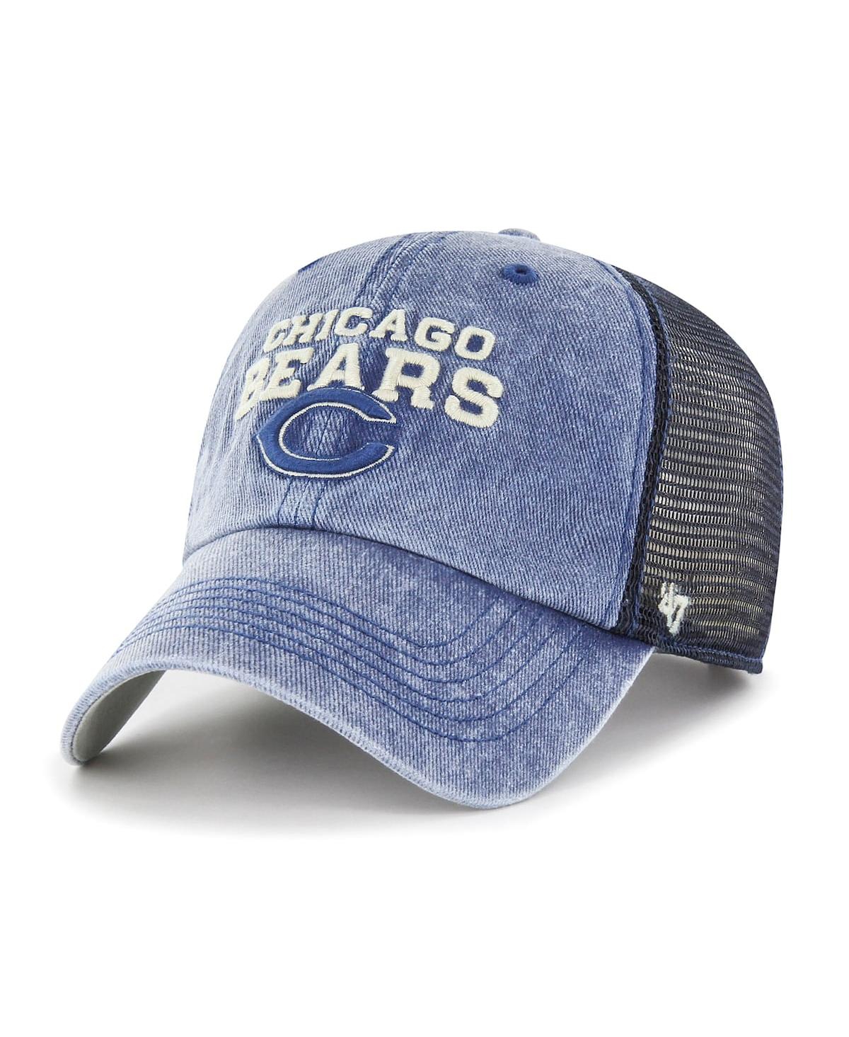 47 Brand Men's '47 Navy Chicago Bears Drumlin Trucker Clean Up Snapback Hat In Blue
