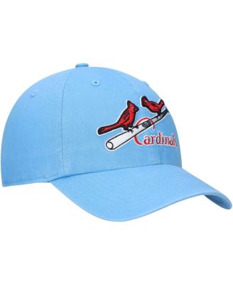 Men's Light Blue St. Louis Cardinals Logo Cooperstown Collection Clean Up Adjustable Hat