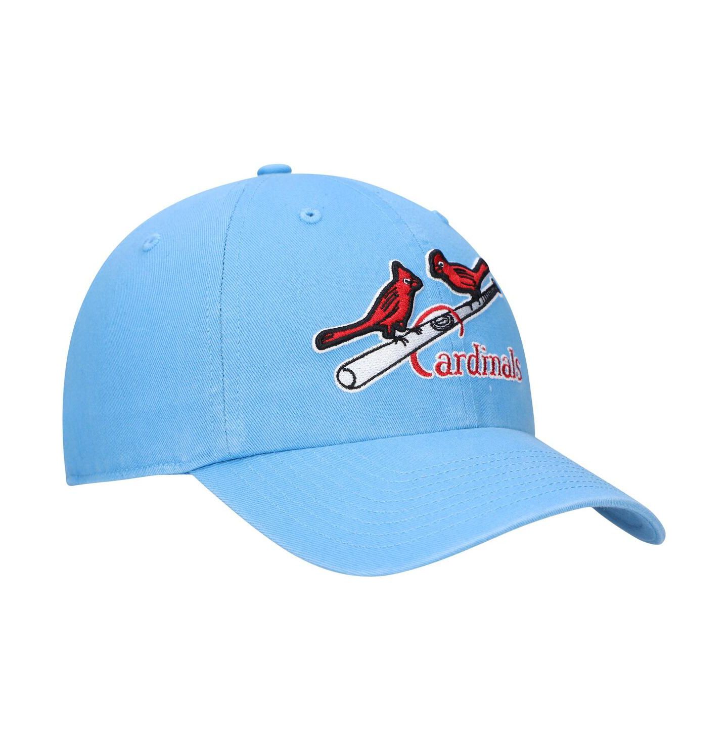 Мужская кепка '47 Brand Light Blue St. Louis Cardinals Logo Cooperstown Collection Clean Up Adjustable Hat — фото 5