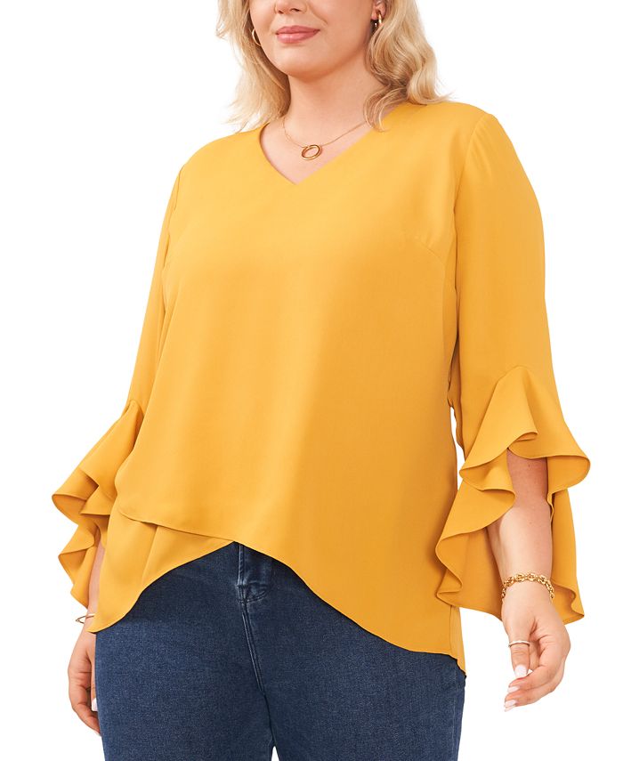 Vince Camuto - Plus Size Flutter-Sleeve Top