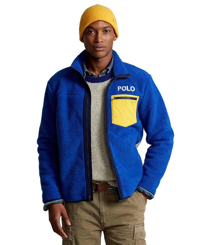 Polo Ralph Lauren Men's Hybrid Pile-Fleece Jacket - Macy's