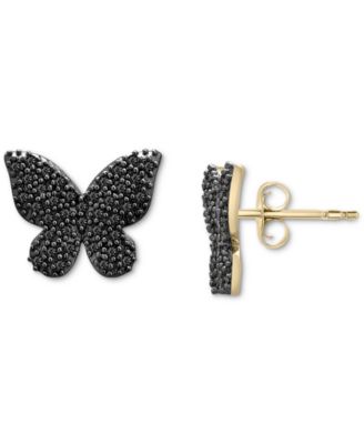 Diamond Butterfly Stud Earrings (1/6 ct. t.w.) in 14k Gold, Created for Macy's (Also Available in Black Diamond)