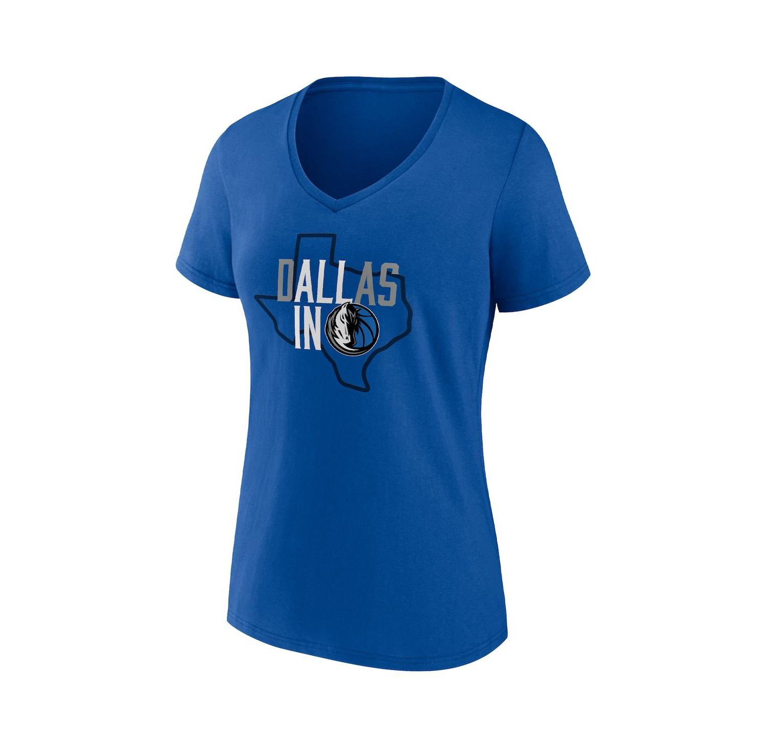 Women's Blue Dallas Mavericks Hometown Collection All In V-Neck T-shirt