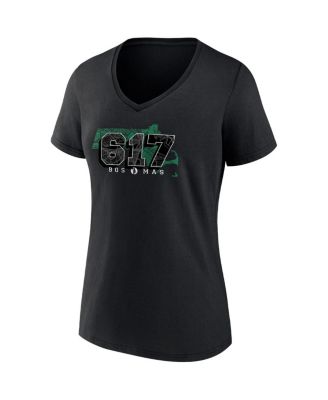 Women's Black Boston Celtics Hometown Collection 617 V-Neck T-shirt