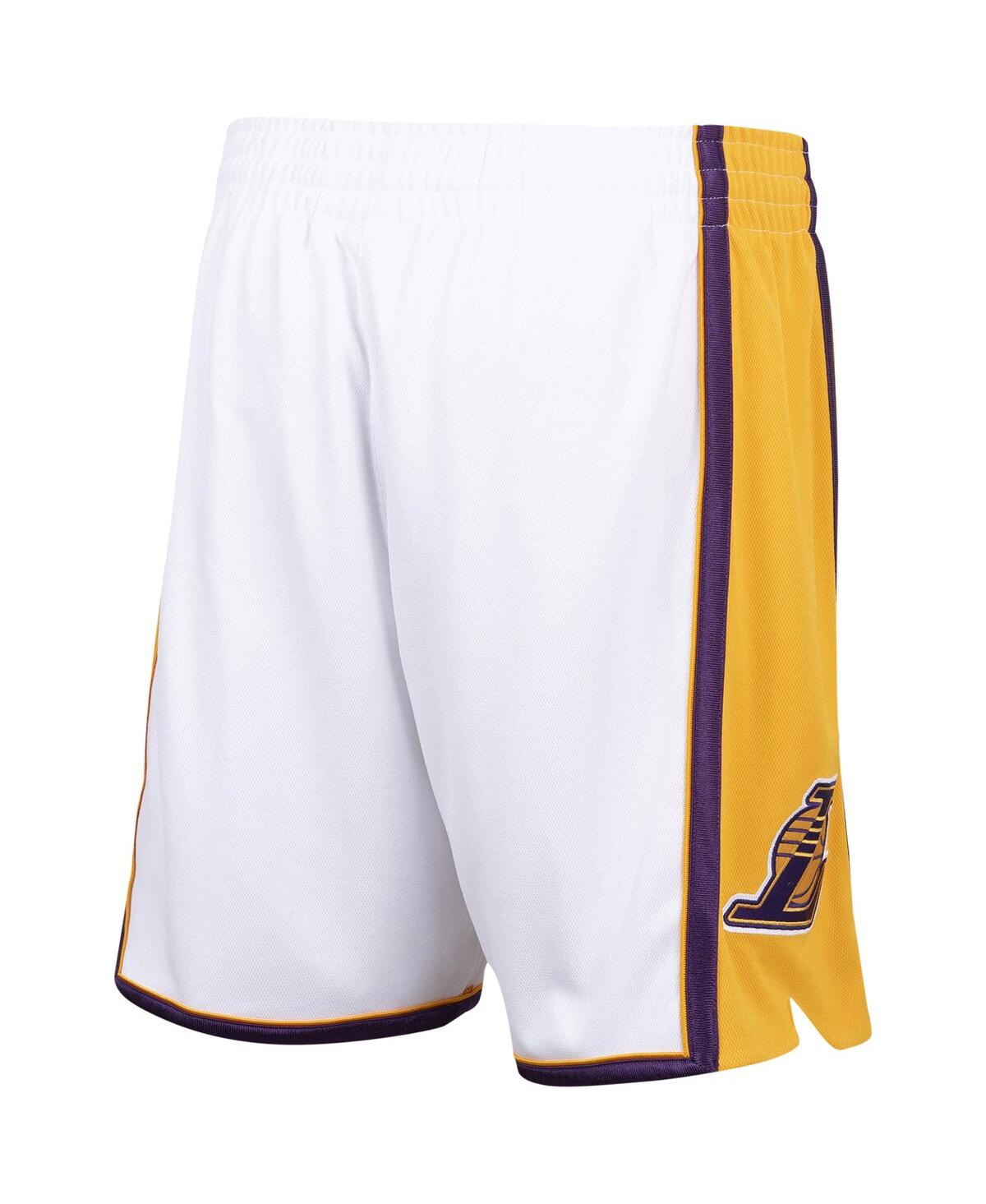 Mitchell & Ness Men's  White Los Angeles Lakers 2009/10 Hardwood Classics Authentic Shorts In White