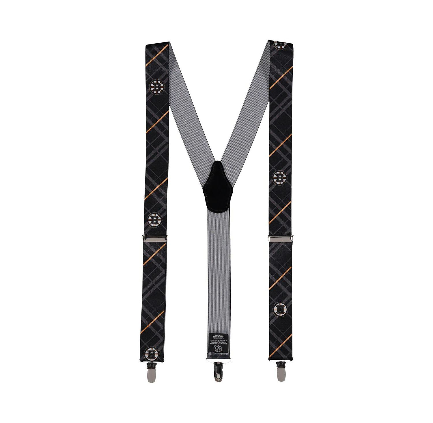 Men's Black Boston Bruins Suspenders