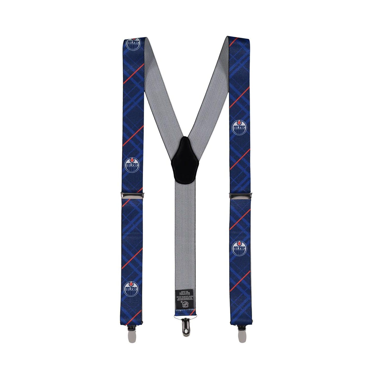 Мужские подтяжки Eagles Wings Blue Edmonton Oilers Suspenders — фото 1