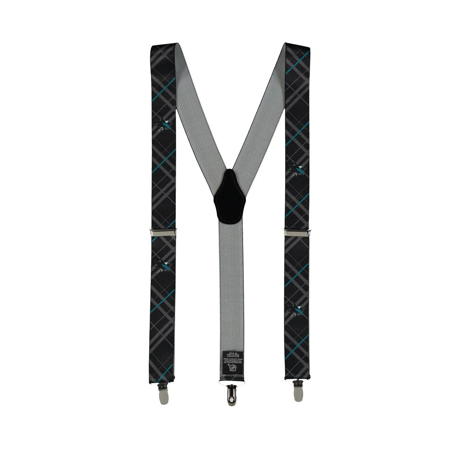 Men's Black San Jose Sharks Suspenders