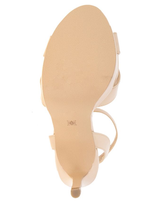 BCBGeneration Women's Flora Heeled Sandal Gray Size 10 M