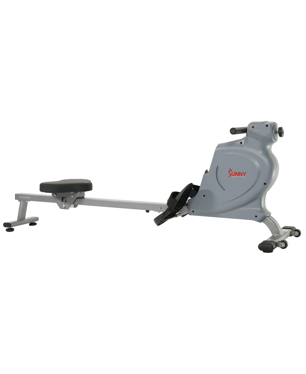 Sunny Health & Fitness Space Efficient Convenient Magnetic Rowing Machine, Sf-Rw5987 - Silver-Tone
