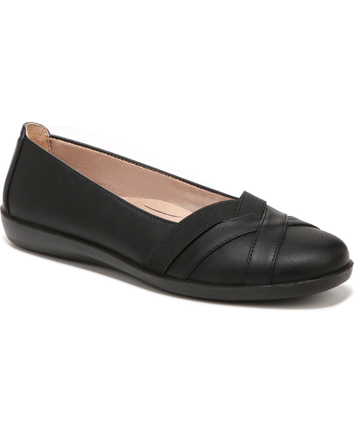 Northern Slip On Flats - Black Faux Leather