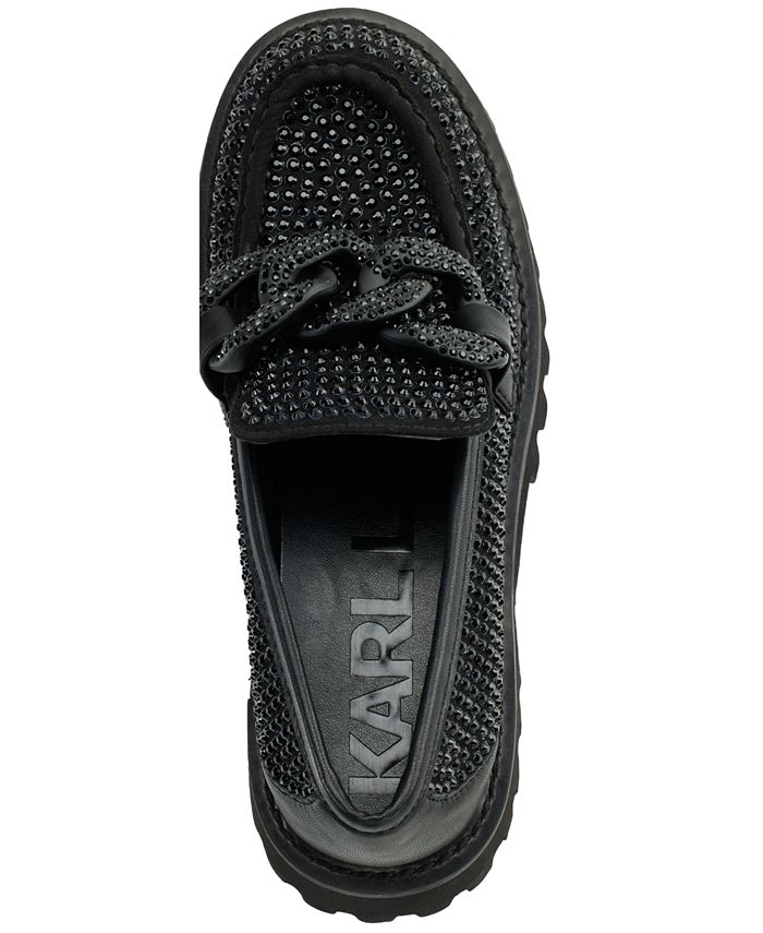 Karl Lagerfeld Paris Women's Giana SlipOn Embellished Loafer Flats