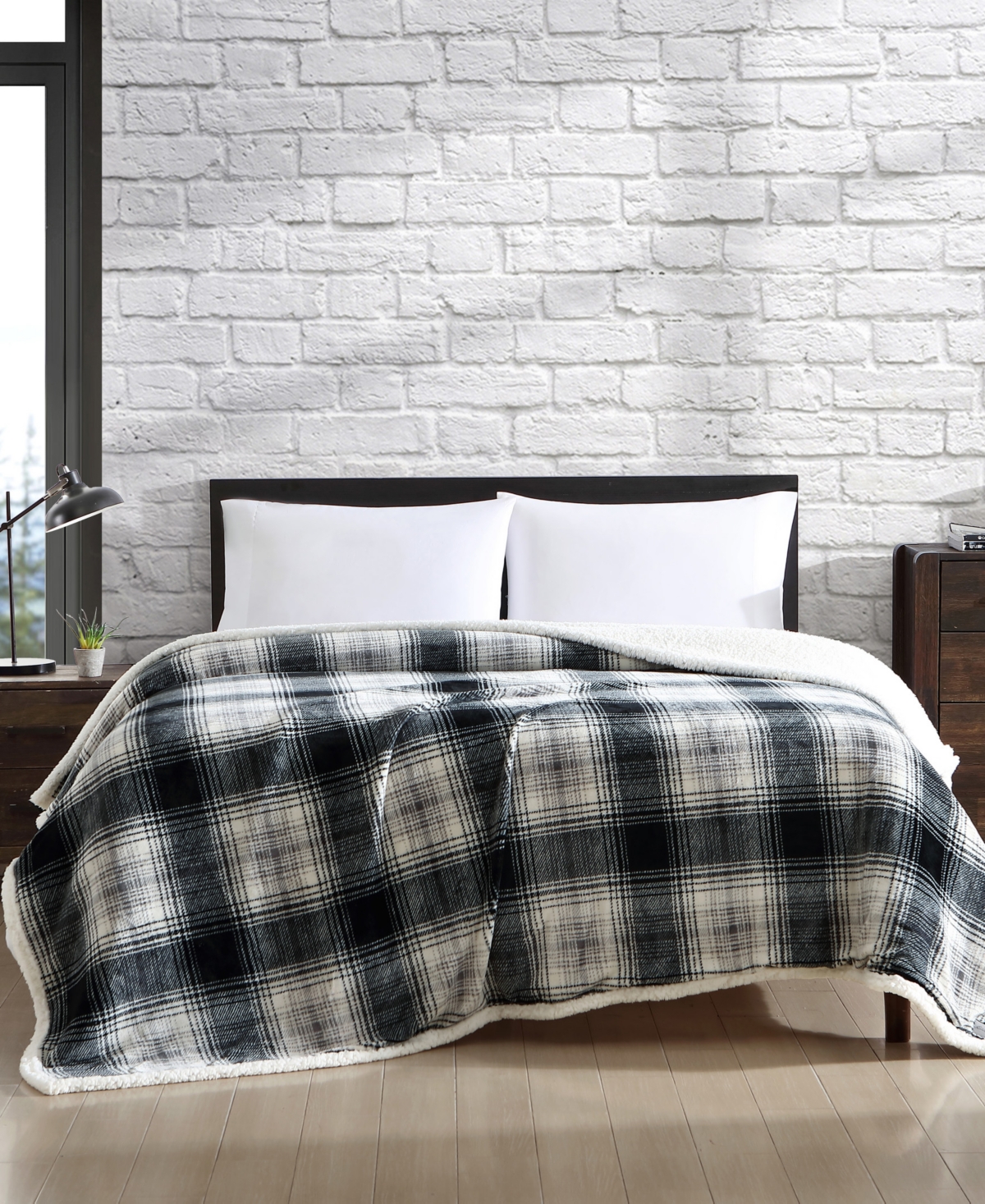 Eddie Bauer Plaid Ultra Soft Plush Fleece Blanket, King In Vail Plaid Carbon