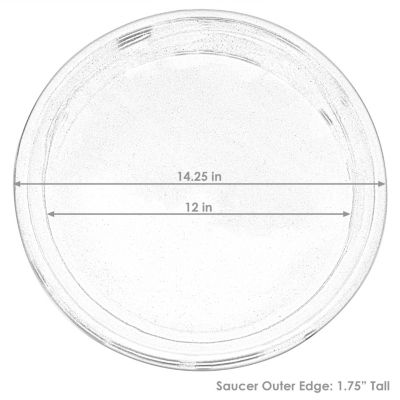 Outdoor/Indoor High-Fired Glazed UV- and Frost-Resistant Ceramic Flower Pot Planter Saucers - 2-Pack