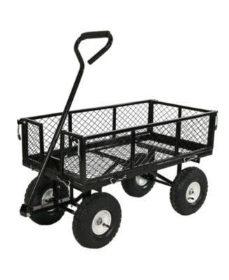 Sunnydaze Decor Small Heavy-duty Steel Garden Cart With Removable Sides 