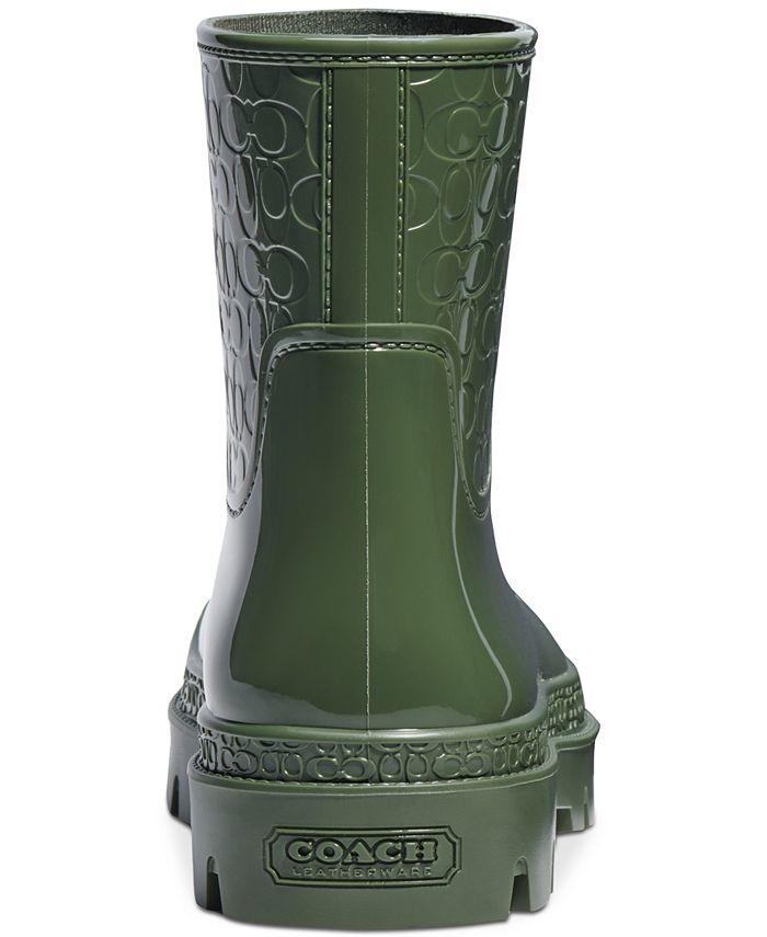 COACH Women's Millie Embossed PullOn Rain Booties & Reviews Booties