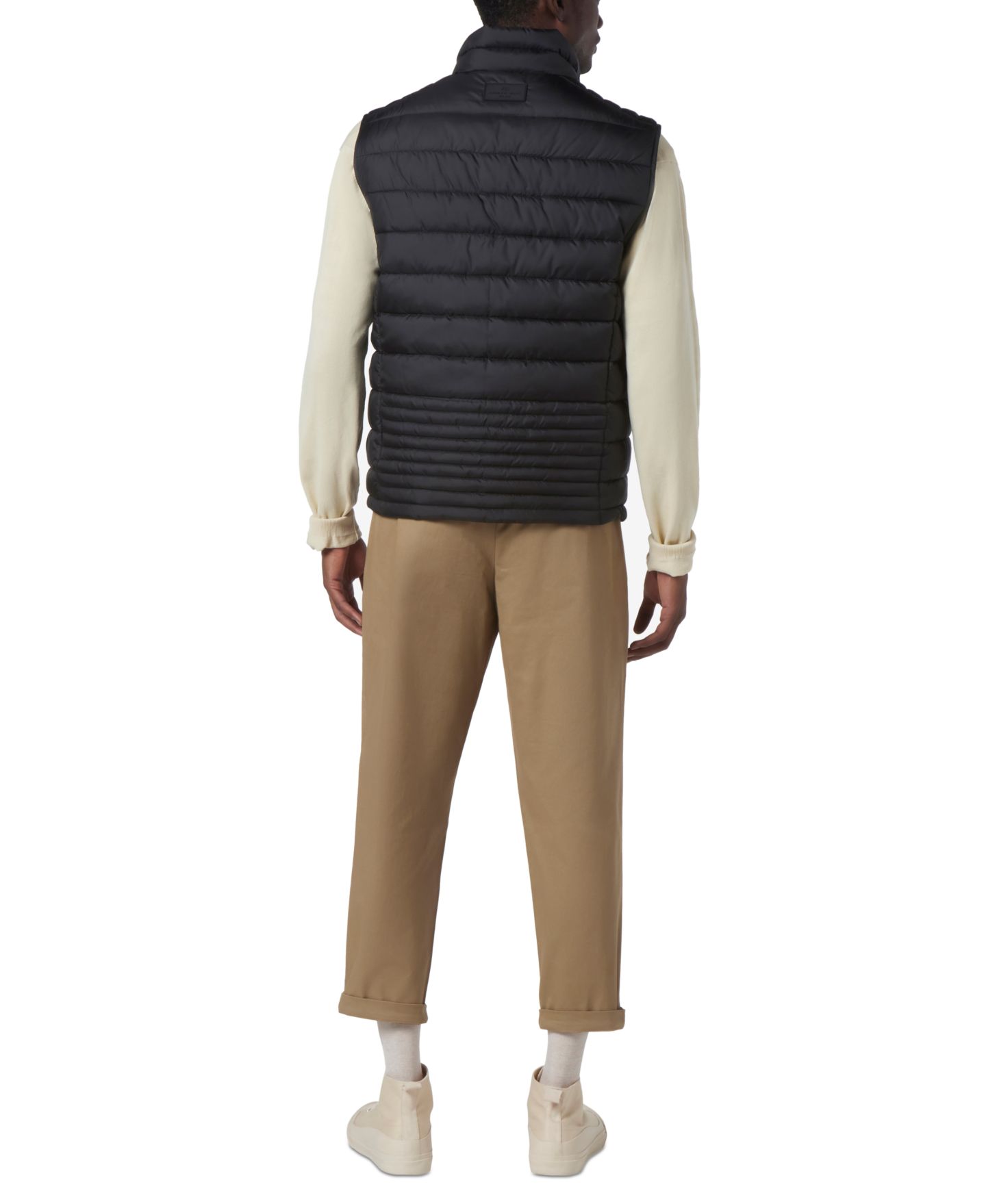 Мужской жилет Marc New York Gershwin Channel Quilt Packable Vest, цвет: Чёрный — фото 2
