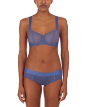 DKNY DK2006 Sheer Lace Lightweight Push Up Underwire Bra 34DD Cranberry NWT  BLUE