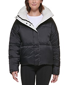 Women's Reversible Oversized Zip-Up Puffer Jacket