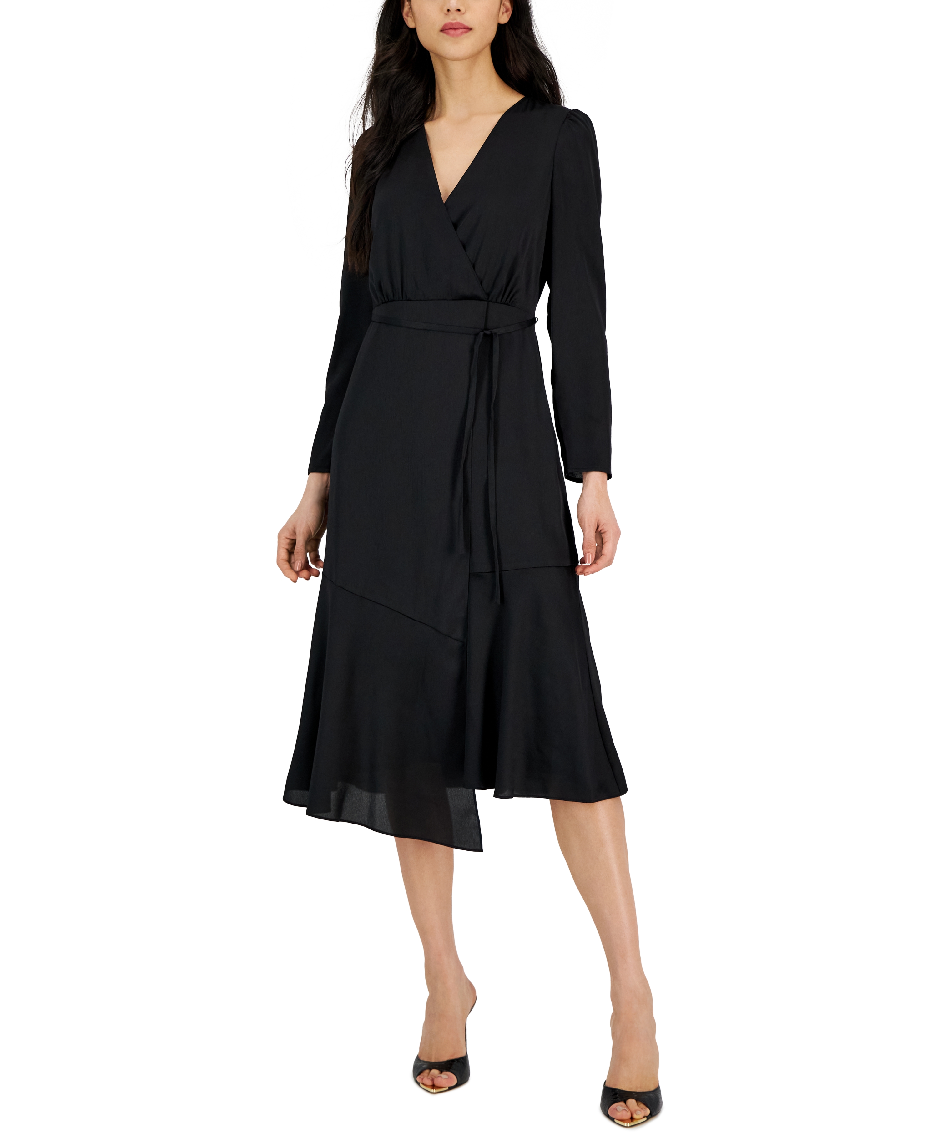 Inc faux wrap dress discount