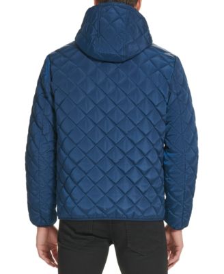 Men's Diamond Quilted Hooded Jacket
