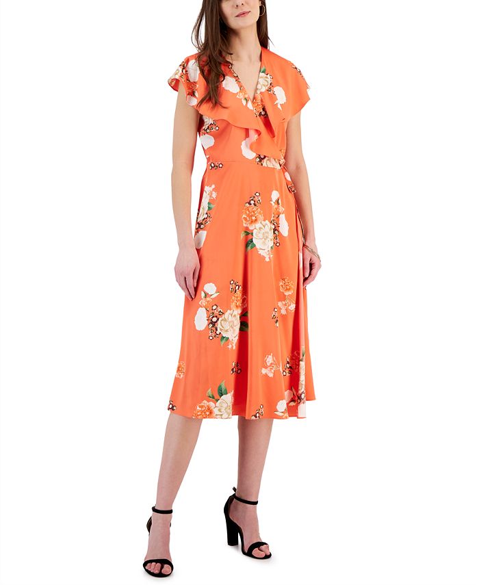 Side tie wrap dress hot sale