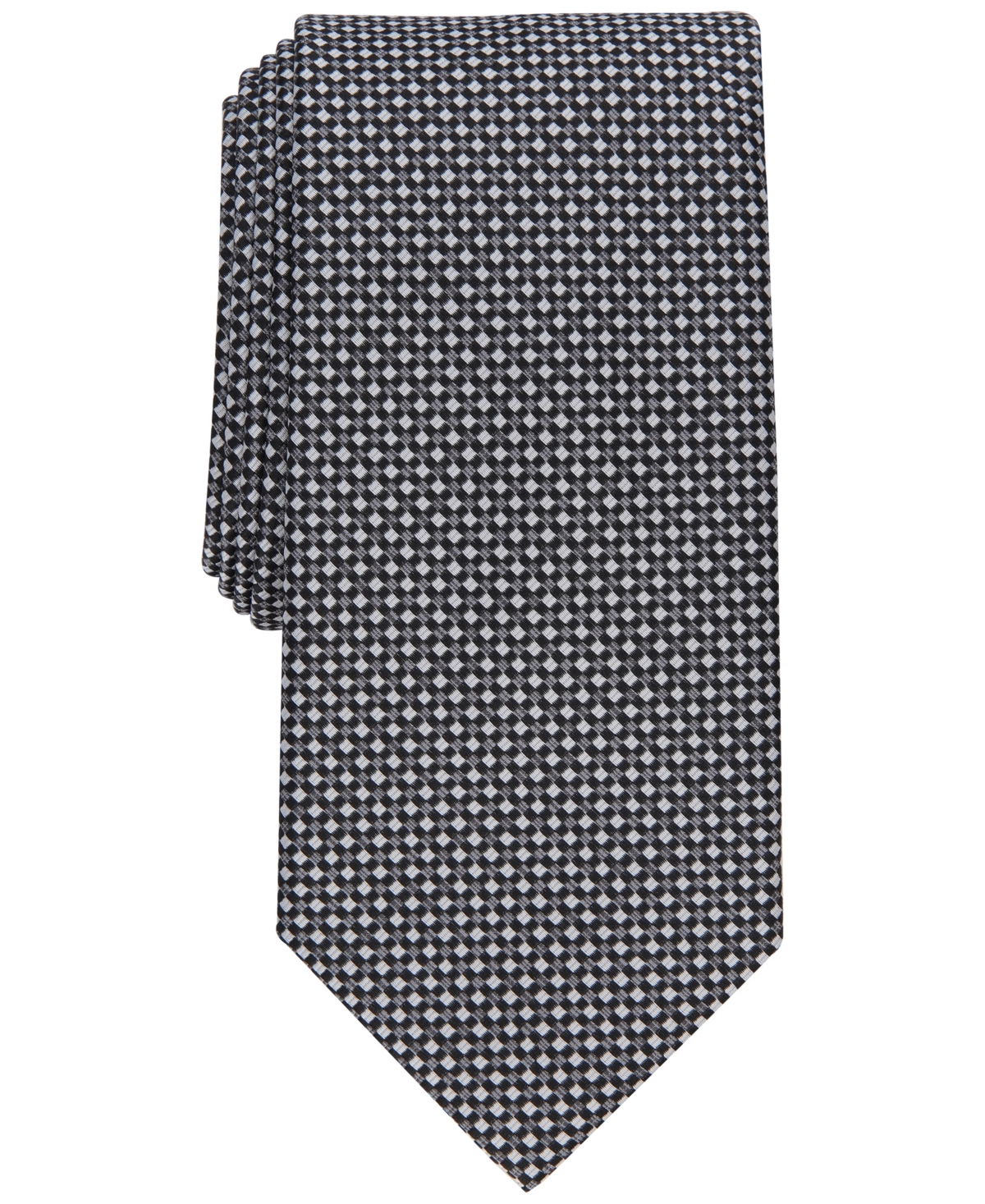 Club Room Men's Roslyn Mini-dot Tie, Created For Macy's In Black