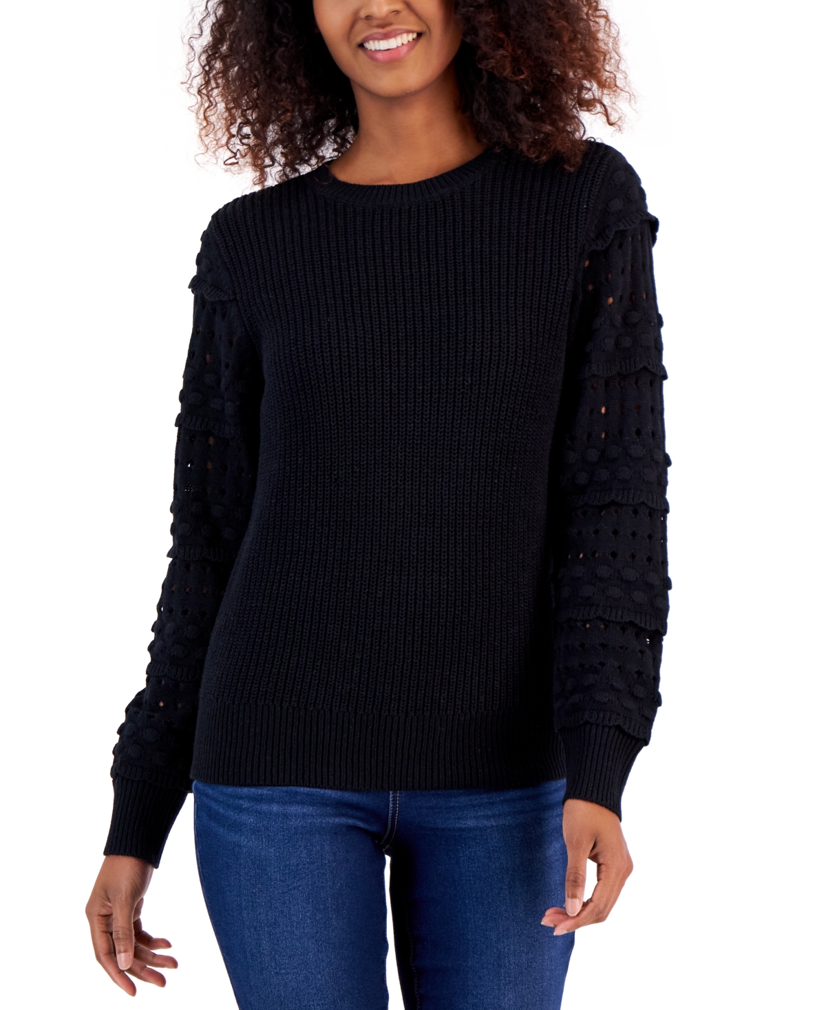 Macy's black sweater womens shop