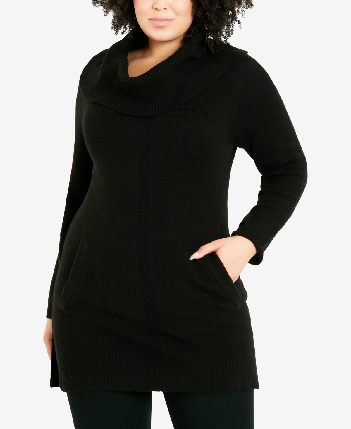 Plus Size MERRY Round Neck Long Sleeve Sweater main image 0