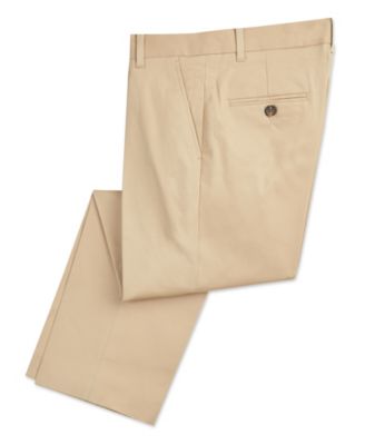 Big Boys Front Pressed Crease Fine Twill Machine Washable Pants
